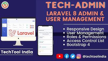 Laravel 8 Admin Panel Starter Kit | Tech-Admin | Laravel 8 + Bootstrap 4 | Laravel 8 Admin Template