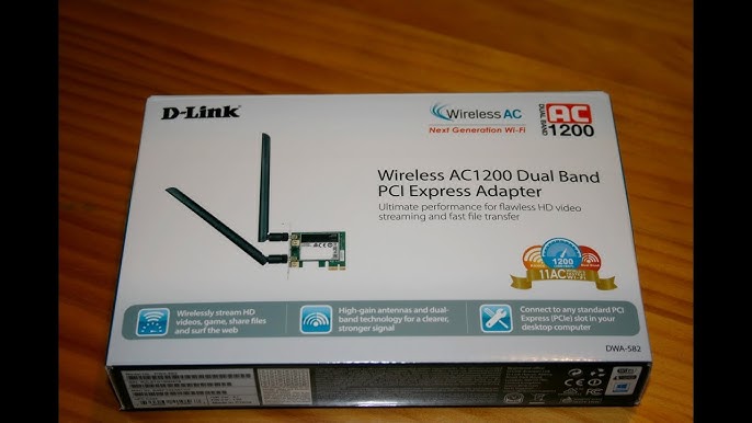 Carte Wifi D-LINK PCI Express bi-bande DWA582 AC1200