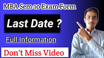 MBA Semester 4 Exam Form Filing | MBA Exam summer 2021 |MBA  Exam Form | Gtu new circular |