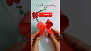 Bow For Gift Wrapping | Bow making the paper | Paper bow | Easy Paper Bow Tutorial | Bow diy #shorts