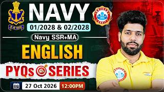 Navy SSR/MA 01/2028 & 02/2028 | English PYQs Series  | Navy English Previous Year Questions