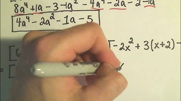 Polynomials: Adding, Subtracting, Multiplying and Simplifying - Example 2