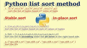 Python list sort method in हिन्दी Video 27