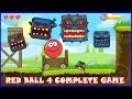 RED BALL 4 Complete game walk-through with all 4 BOSSES killed.