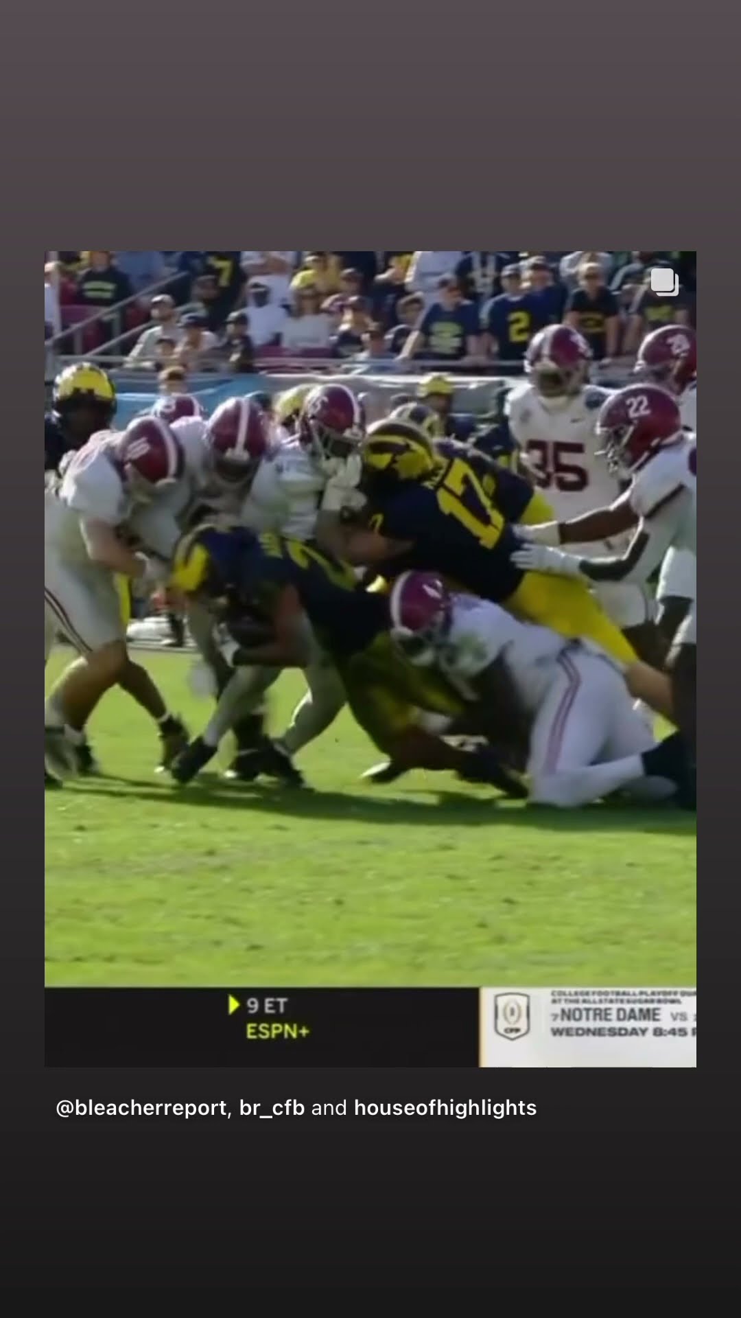 He threw a punch ? #hoodnews #alabama #michigan #collegefootball #football #omg #how #wow #wtf #lol