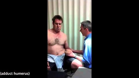 Shoulder Relocation using Cunningham technique positioning. For more detail go to dislocation.com.au