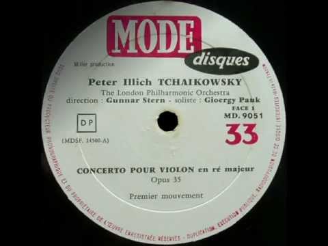 Tchaikovsky: Violin Concerto op. 35 (György Pauk, violin - 1962 monophonic LP)