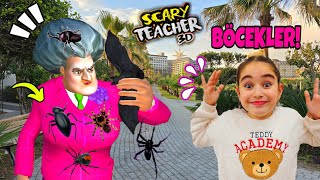 GERÇEK HAYATTA SCARY TEACHER BÖCEK ŞAKASI YAPTIK!! بابا جاب لي بالون - جنى مقداد | طيور بيبي