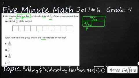 4th Grade STAAR Practice Adding and Subtracting Fractions (4.3E - #3)