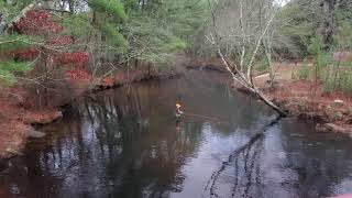 Fly Rod vs Spinning Rod Fly Fishing For Trout. Wood River Rhode Island 