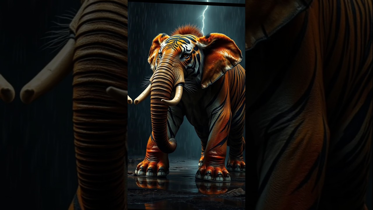 Tiger 🐅 vs Elephant 🐘 - Animal Fusion 