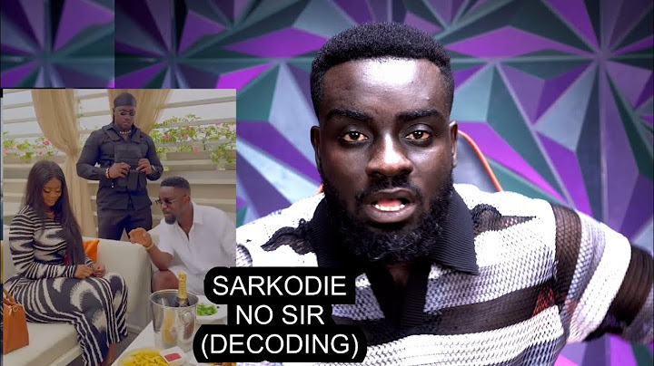 Sarkodie - No Sir | Decoding