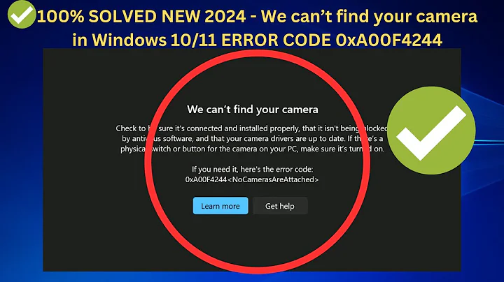 ✅100% SOLVED NEW 2024 - We can’t find your camera ERROR CODE 0xA00F4244 in Windows 10/11- ✅NEW 2024