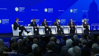 Putin, Macron, Abe, Wang, Lagarde Speak at SPIEF