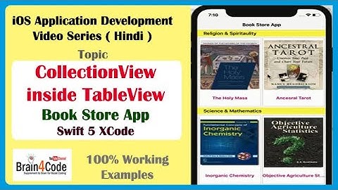 Create Collection View inside Table View Cell in Swift 5 XCode for iPhone | Hindi | iOS App Coding