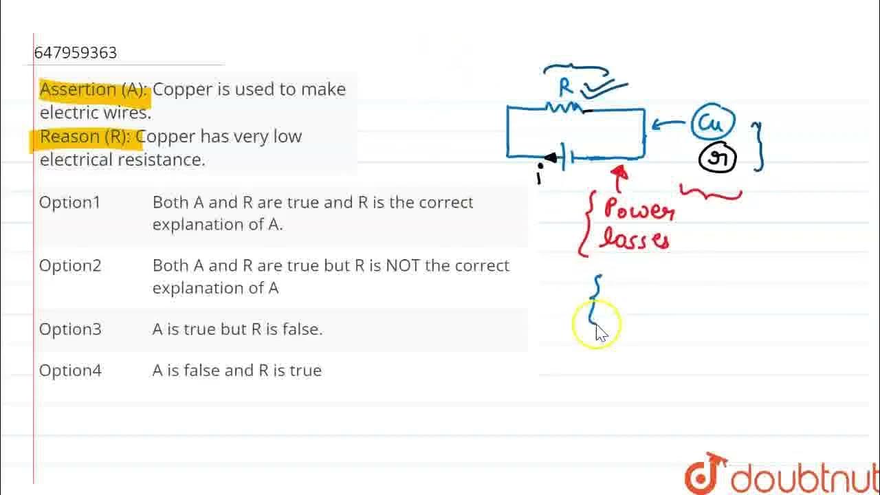 Assertion (A) Copper is used to make electric wires.Reason (R) Copper
