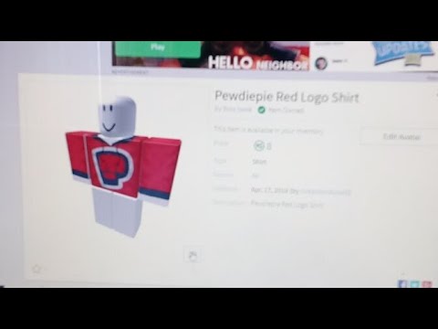 pewdiepie t shirt roblox free