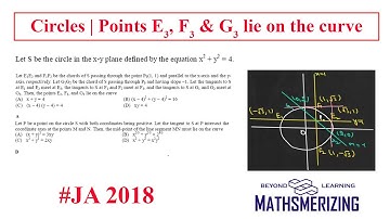 JA 2018 | Tangents to S at E1, E2, F1,F2, G1,G2 are  E3, F3, & G3. They lie on the curve