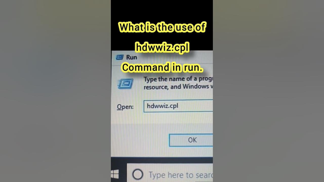 What is hdwwiz cpl command in windows akadviceamit cmd windows youtube