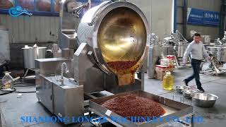 Fully Automatic Tilting Stirring Cooking Mixer Machine Jacketed kettle For Frying Chili Sauce