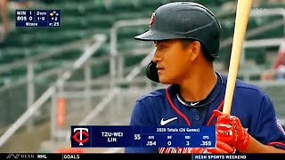 林子偉 春訓先發第九棒游擊手，敲安貢獻打點！vs Boston Red Sox 本場打擊紀錄 / Mar 7, 2021