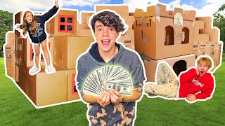 Last Youtuber To Leave The BOX FORT, WINS $10,000 **OVERNIGHT CHALLENGE** 📦|Jentzen Ramirez