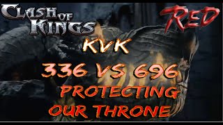 Clash of kings KvK 336 vs 696 Мясорубка на Троне.  Альянс Red #336
