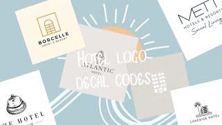 Hotel logo decal codes|Fantasy Builds