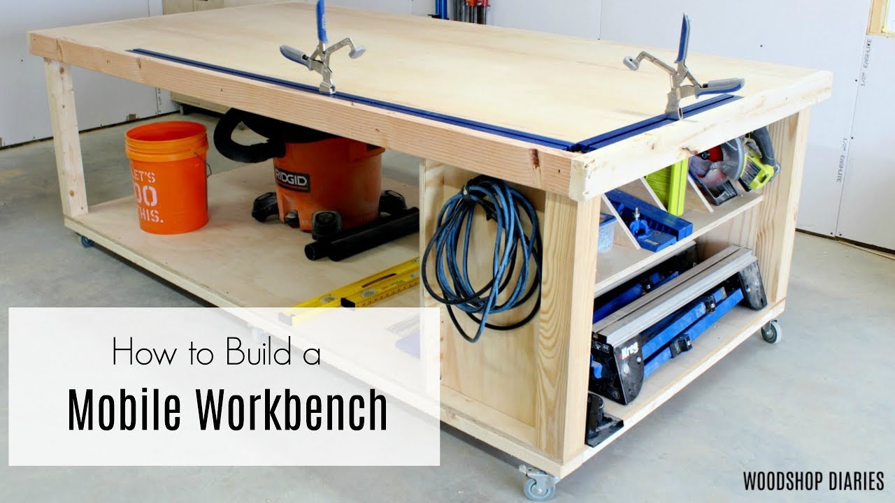 Simple Workbench. One 4x8 sheet of 3/4 Plywood and about 10 2x4s