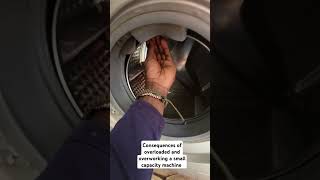 Consequences of overloaded and overworking a small capacity machine #washerrepair #bearing #washer