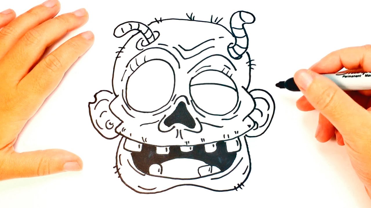 easy zombie drawings for kids