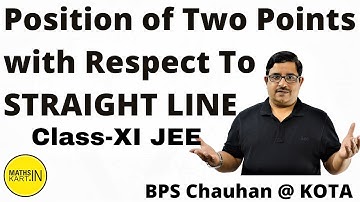 Position of Two Points With Respect To Line | Class-11 CBSE/JEE