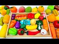 Satisfying Video | Cutting Fruits and Vegetables ASMR, Apple |Mixing Wooden Plastic &amp; Squishy POP it