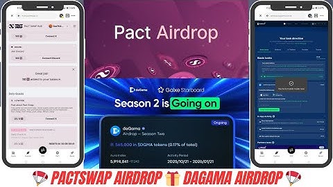 🪂 PACTSWAP AIRDROP 🪂 DAGAMA AIRDROP 🪂 COMPLETE ALL X & DISCORD TASKS & DAILY CHECK IN ✅