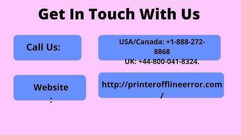 Solution To Fix Canon Printer Offline Error | Call +1-888-272-8868