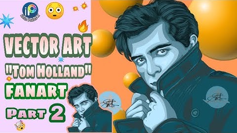 VECTOR ART PROCESS TOM HOLLAND aka Spiderman🤙🏻 (lineart, shading, blending) PART 2