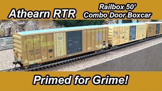 PRIMED FOR GRIME! Athearn RTR - Railbox 50' Combo Door Boxcar