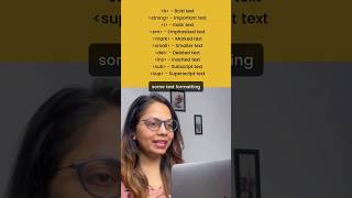 🔥Text Formatting in HTML 🤯 || #htmltutorial #shorts #designwithrehana