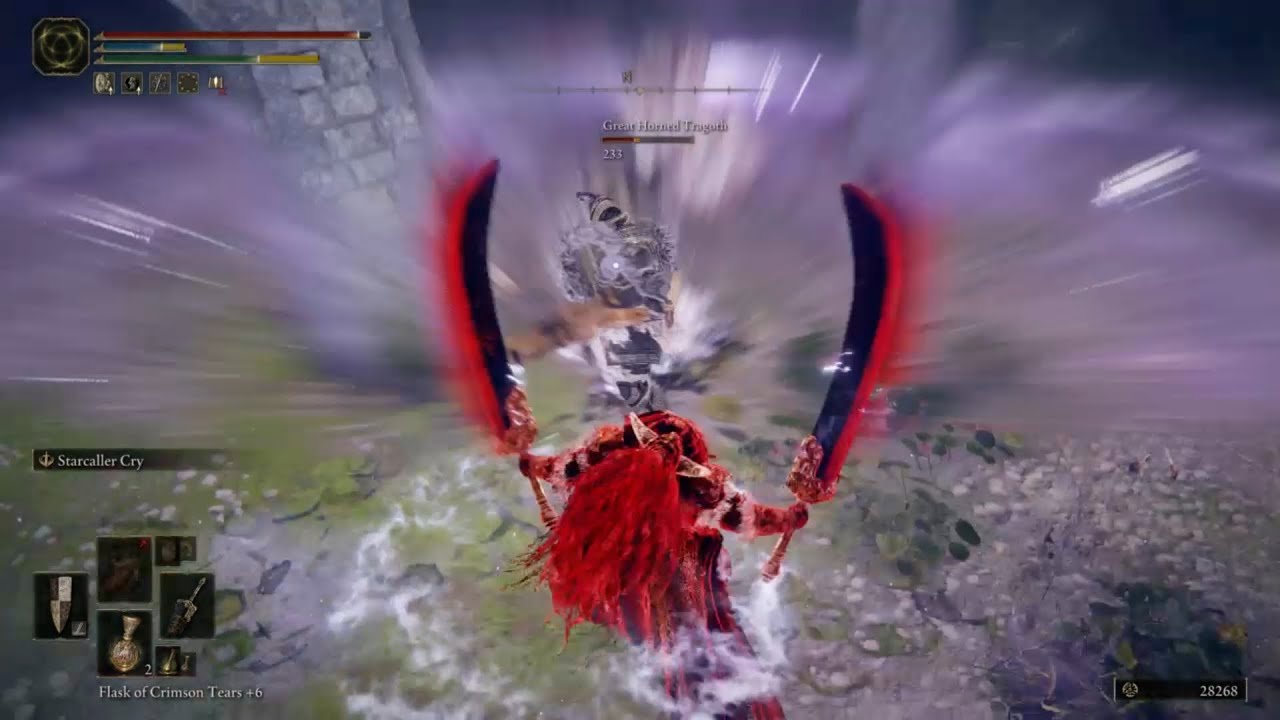Elden Ring easily cheese Tragoth using Starcaller Cry from Radhan's