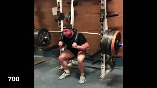 700lbs Squat Compilation - 100% RAW. No belt or knee sleeves. 
