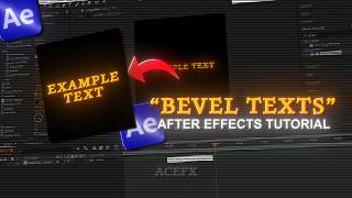 How To Create Bevel Text Like Me | After effects Tutorial