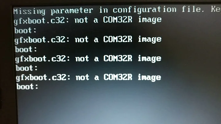 Linux error quick fix ! gfxboot.c32: not a COM32 image boot