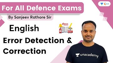 Error Detection & Correction | English | All Defence Exams | wifistudy 2.0 | Sanjeev Rathore