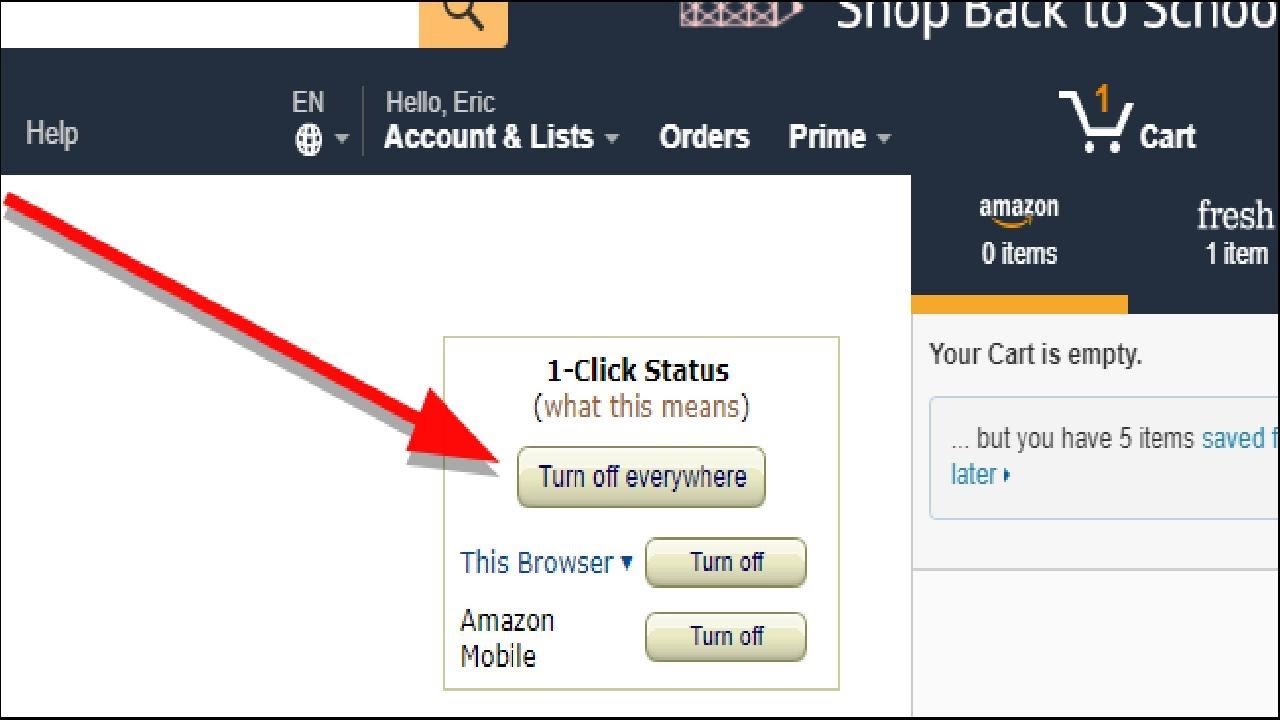 How To Turn Off Amazon 1-Click Ordering Everywhere