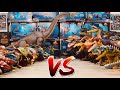 T REX & CARNÍVOROS VS TODOS LOS HERBÍVOROS DE JURASSIC WORLD & CAMP CRETACEOUS!! SORTEO MARZO!!