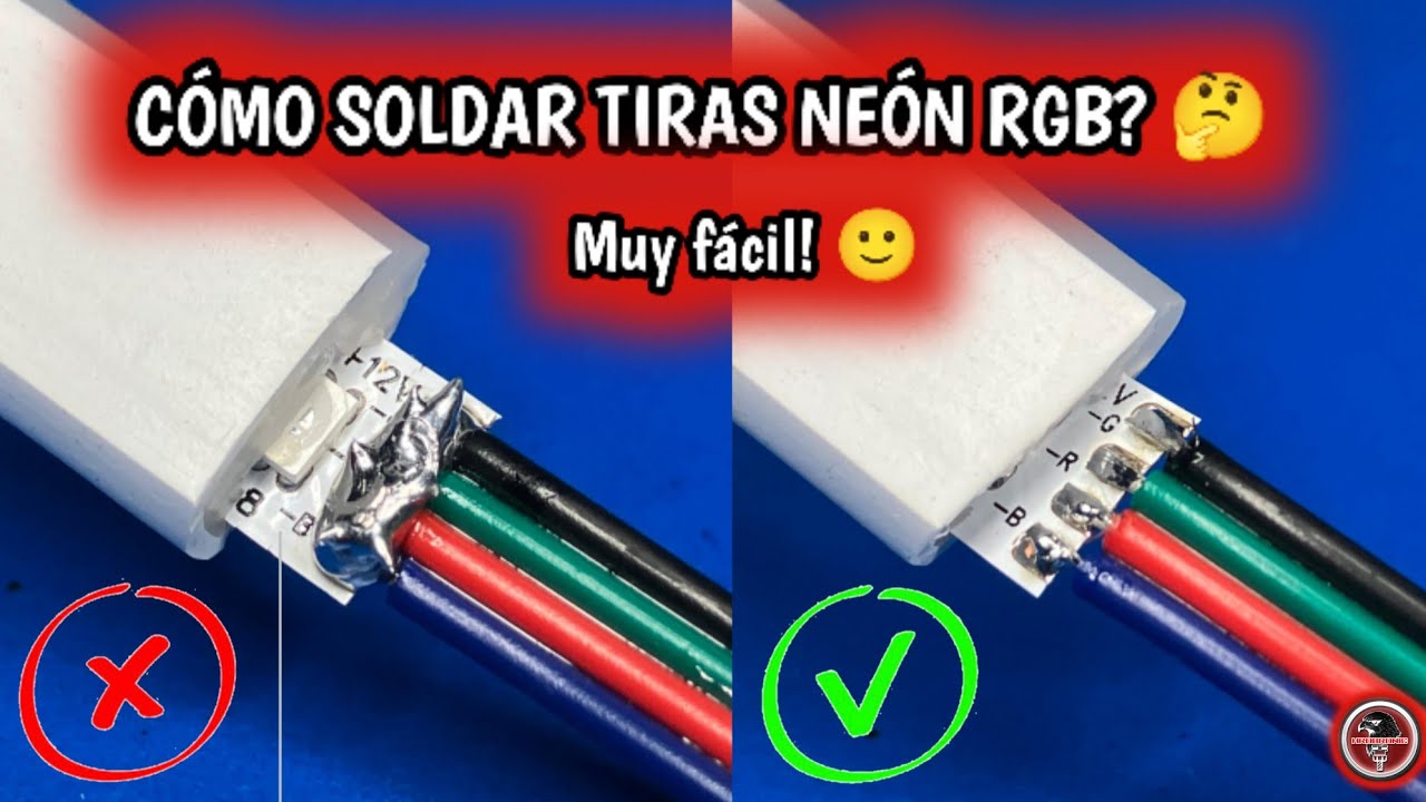 CÓMO SOLDAR TIRAS NEÓN RGB? 🤔 MUY FÁCIL! 😃 - YouTube