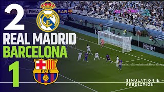 Real Madrd 2 Vs 1 Barcelna Match Highlights La Liga 202526 Simulationrecreation