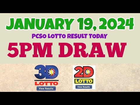 Lotto Result Today 5pm January 19, 2024 Swertres Ez2 PCSO#lotto