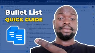 How to Create a Bullet List in Google Docs