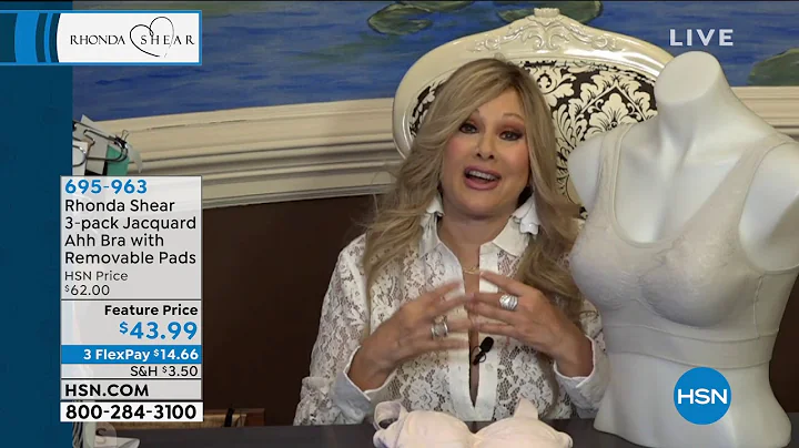 Rhonda Shear 3pack Jacquard Ahh Bra with Removable Pads